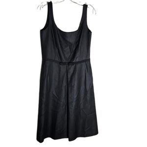 Ann Taylor Dress Size 8 Black Sleeveless Aline Slik Blend